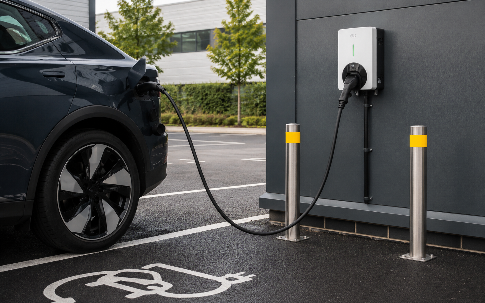 Commercial EV charger installation
